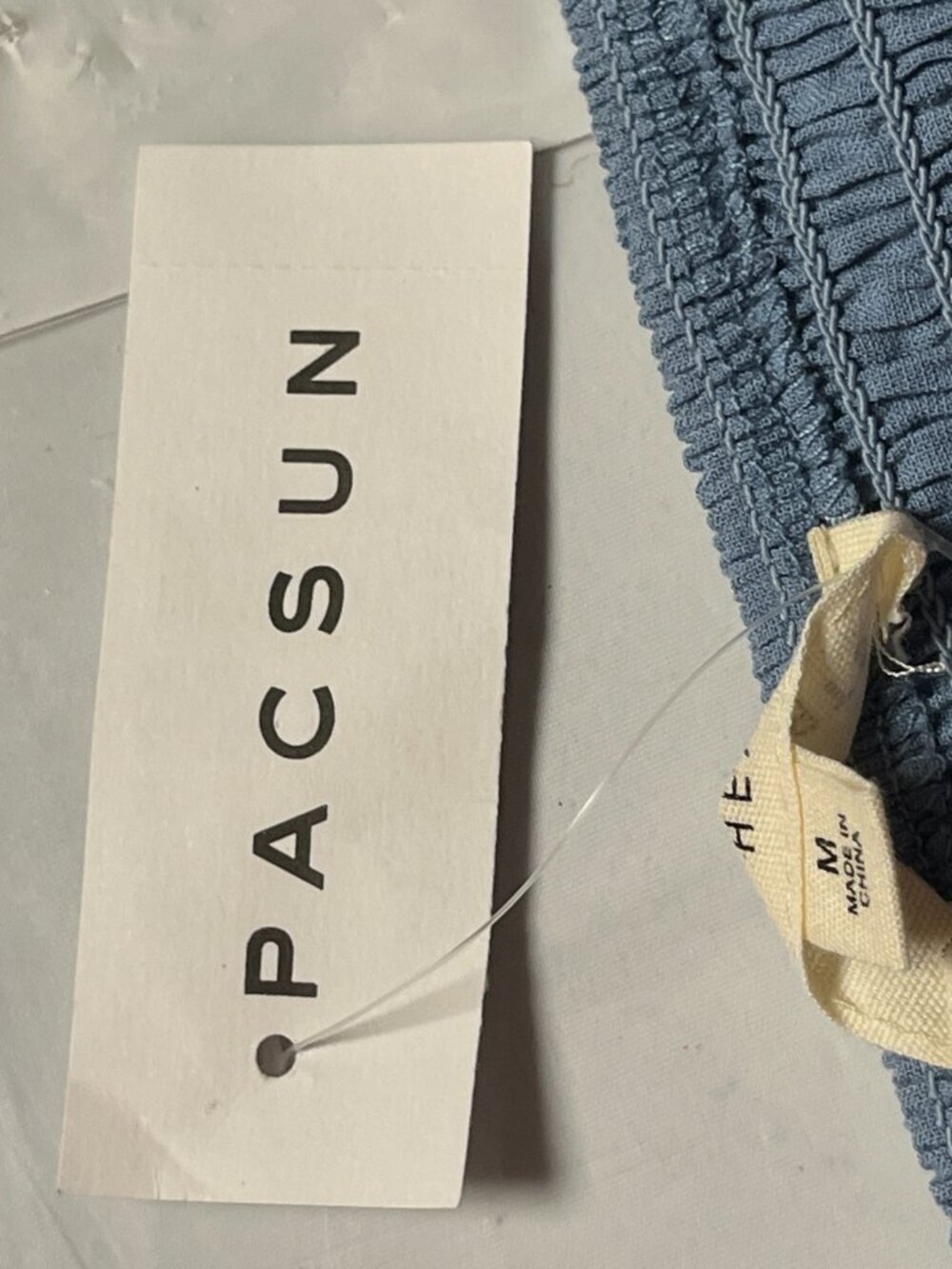 PacSun L.A. Hearts Blue Ruched Lace-Up Corset Crop Top NWT Medium - Picture 11 of 13